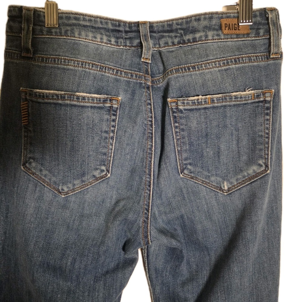 PAIGE Carter Slim Jeans Womens 26 Distressed Skinny Ankle Stretch Denim USA - Picture 6 of 9